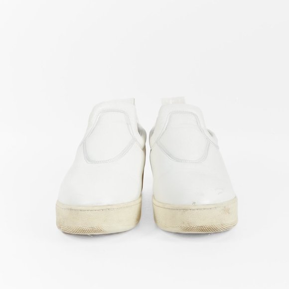 Celine White Leather Slip-On Sneakers - Picture 2 of 10